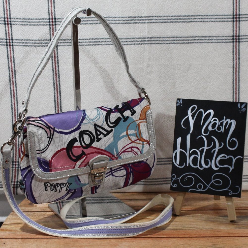 Coach Layla Poppy Metallic Hobo Crossbody